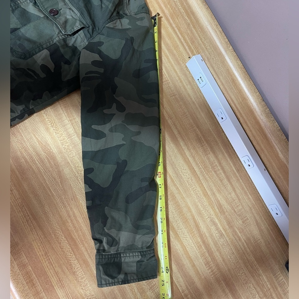Abercrombie & Fitch green camo button down jacket coat women’s size S - Picture 14 of 17